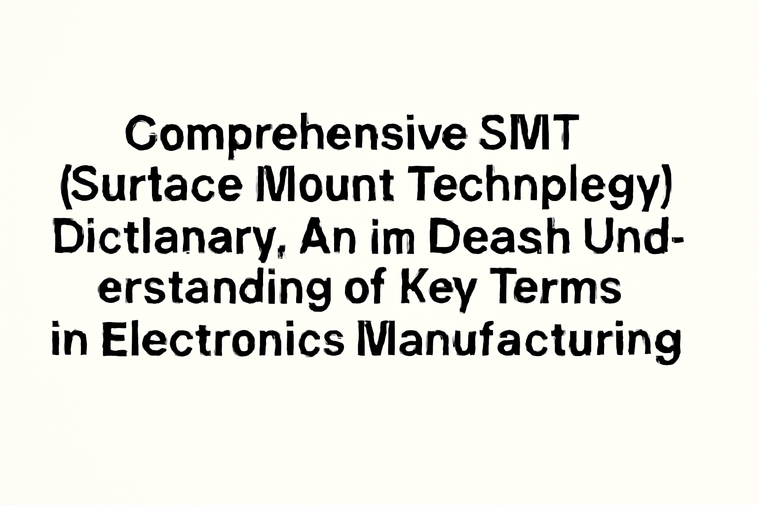 Comprehensive SMT (Surface Mount Technology) Dictionary: An In-Depth Understanding of Key Terms in Electronics Manufacturing